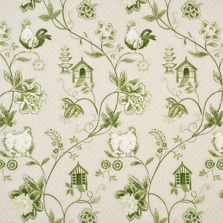 Baker Lifestyle BANTAM TOILE GREEN Drapery Fabric