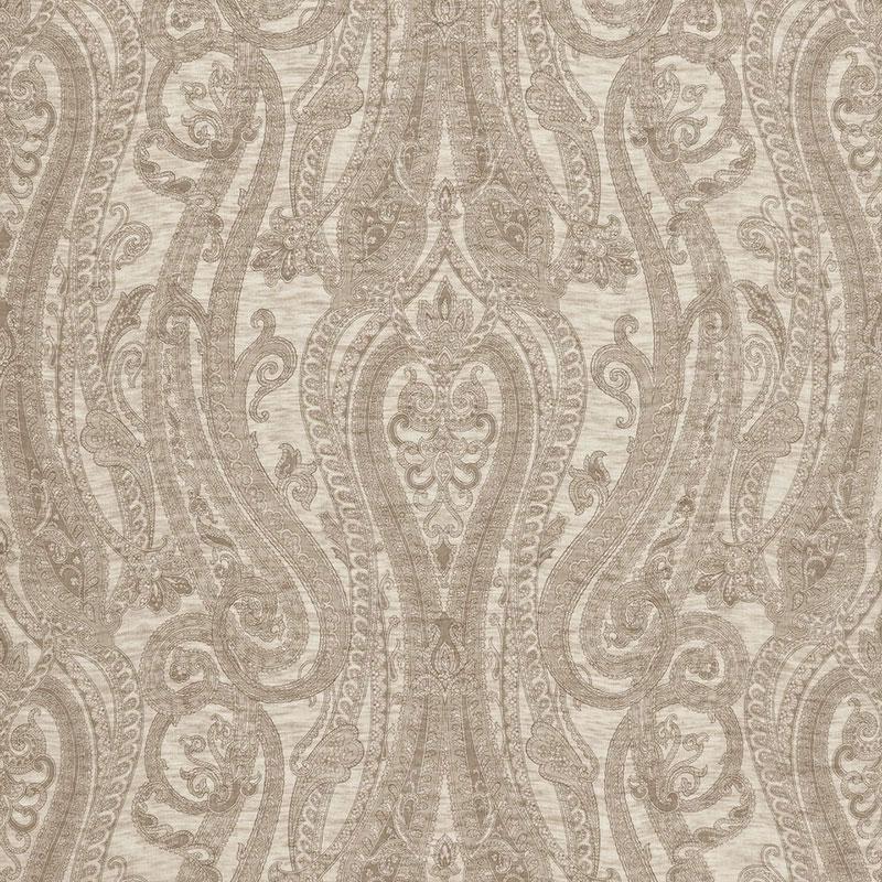 Schumacher Cachemire Linen Sheer Greige Fabric