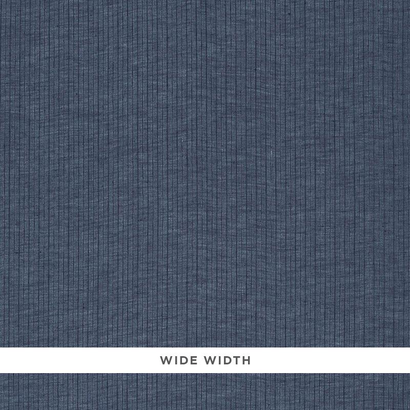 Schumacher Cascade Stripe Sheer Indigo Fabric
