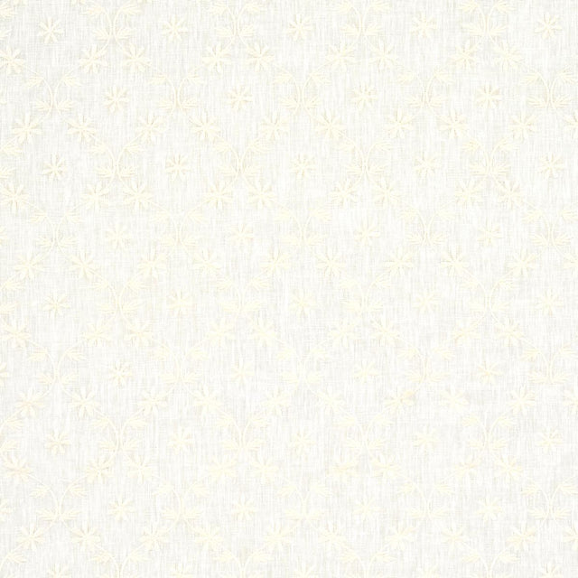 Schumacher Cellini Embroidered Sheer Ivory Fabric