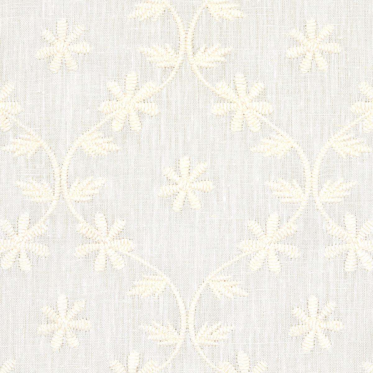 Schumacher Cellini Embroidered Sheer Ivory Fabric