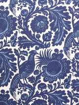 Scalamandre Resist Print Light & Dark Blue On White Fabric