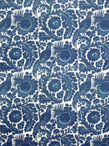 Scalamandre Resist Print Light & Dark Blue On White Fabric