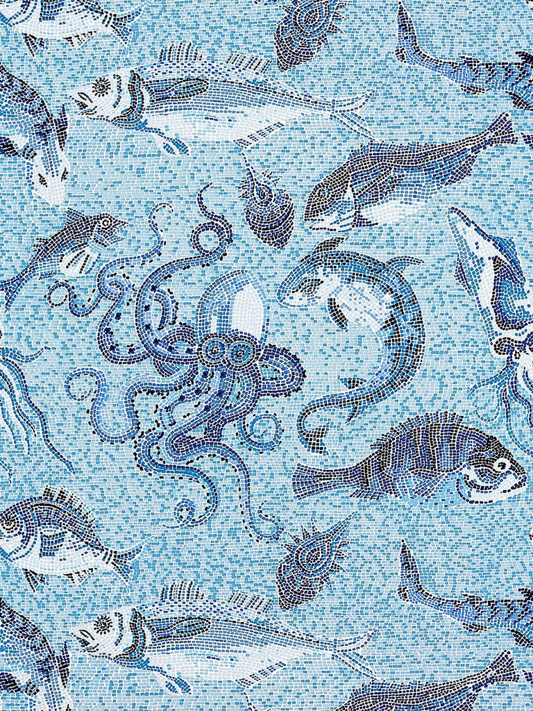 Scalamandre MIKONOS BLUE Wallpaper