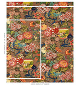 Schumacher Chiang Mai Dragon Mocha Fabric