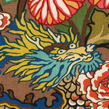 Schumacher Chiang Mai Dragon Mocha Fabric
