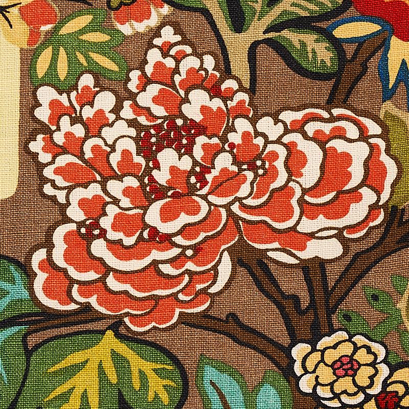 Schumacher Chiang Mai Dragon Mocha Fabric