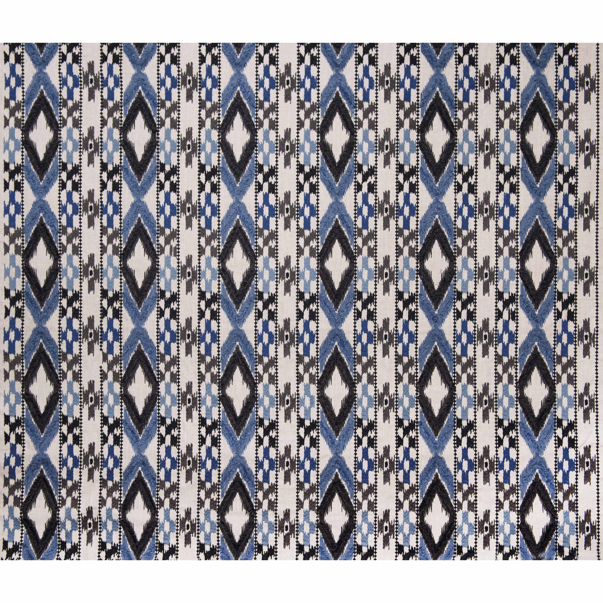 Gaston Y Daniela QUEEN AZUL/BLACK Upholstery Fabric