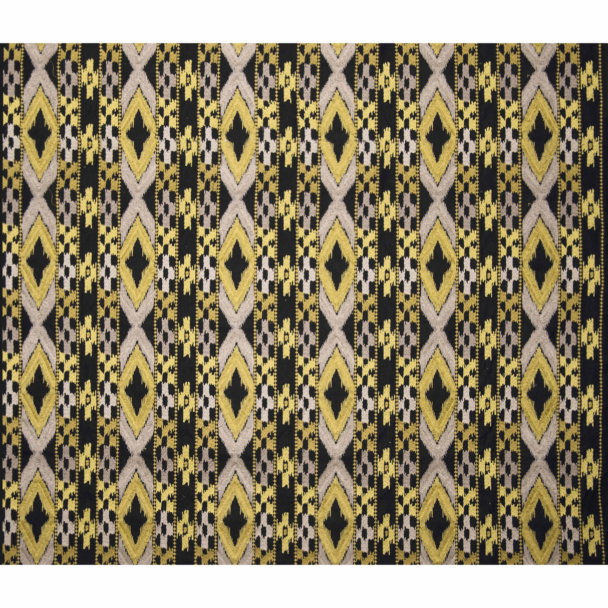 Gaston Y Daniela QUEEN BLK/AMARILLO Upholstery Fabric