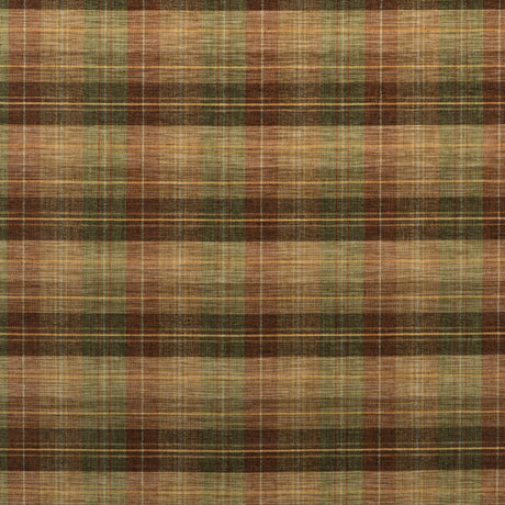 Mulberry CLAN CHENILLE BURNT ORANGE/GREEN/NUTMEG Upholstery Fabric