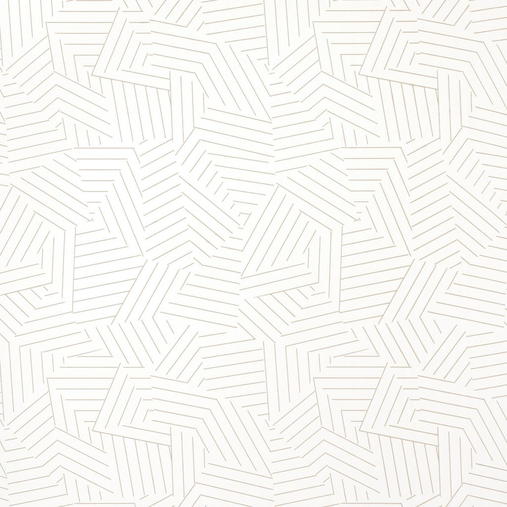 Schumacher Deconstructed Stripe Greige Wallpaper