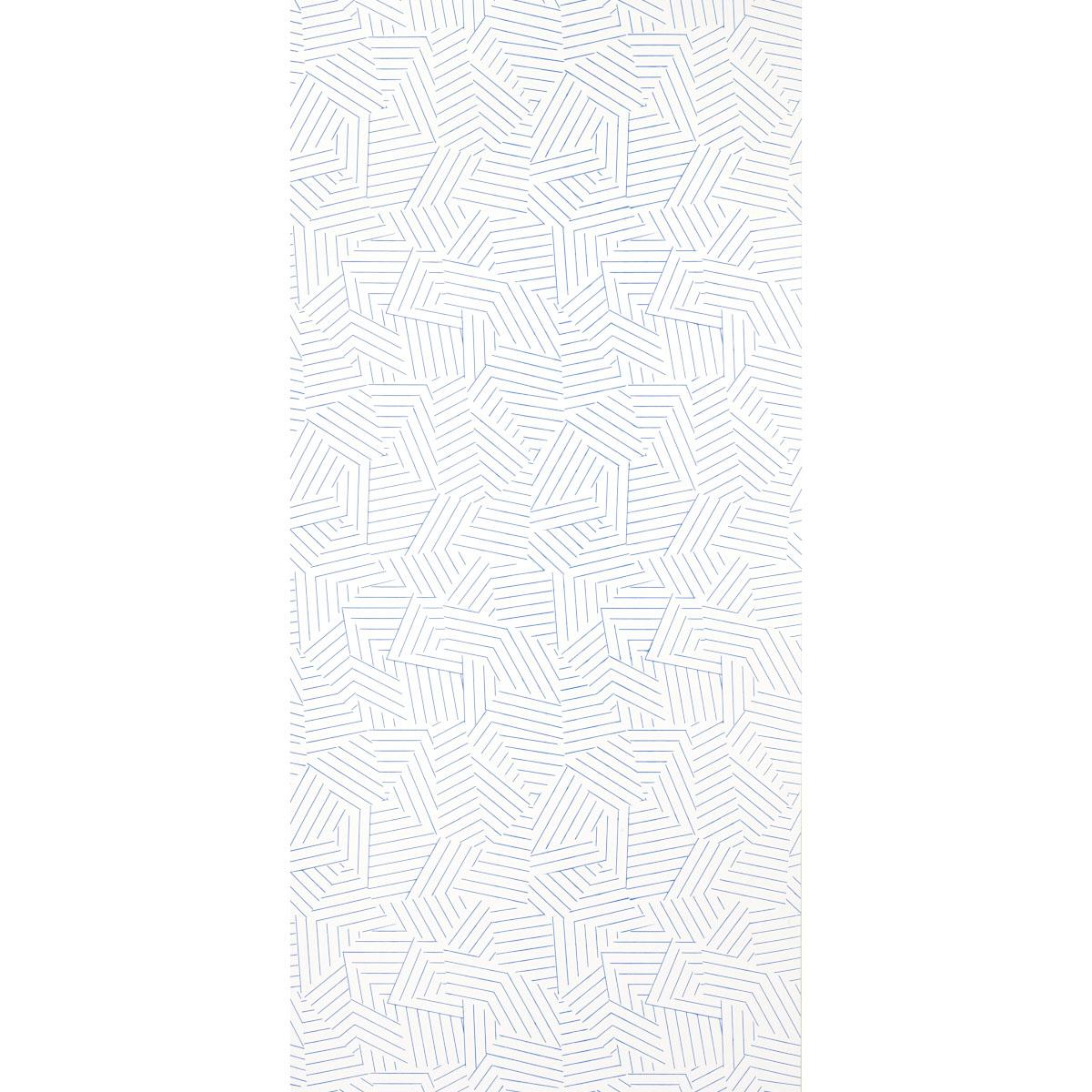 Schumacher Deconstructed Stripe Cobalt Wallpaper