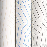 Schumacher Deconstructed Stripe Cobalt Wallpaper