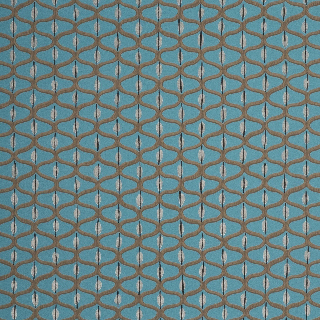 Baker Lifestyle COFFEE BEAN TEAL/SILVER Wallpaper