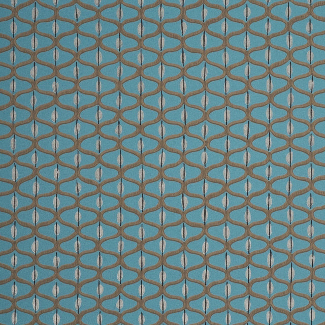 Baker Lifestyle COFFEE BEAN TEAL/SILVER Wallpaper