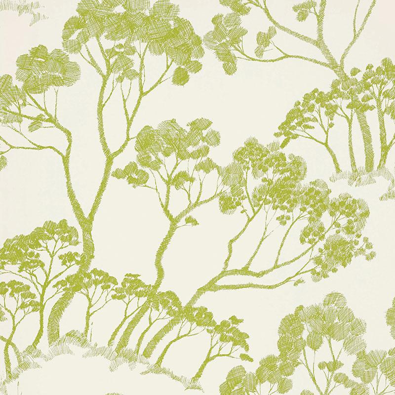 Schumacher Timber ! Leaf Wallpaper