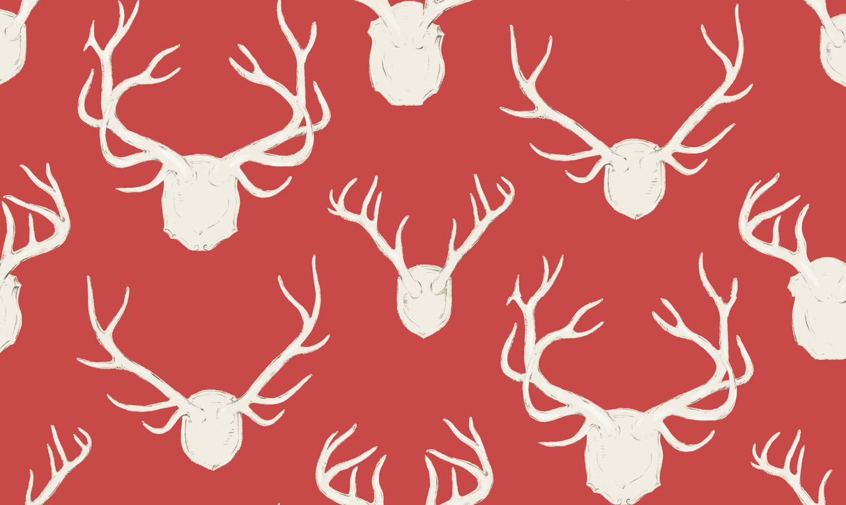 Lee Jofa ANTLERS PAPER RED Wallpaper