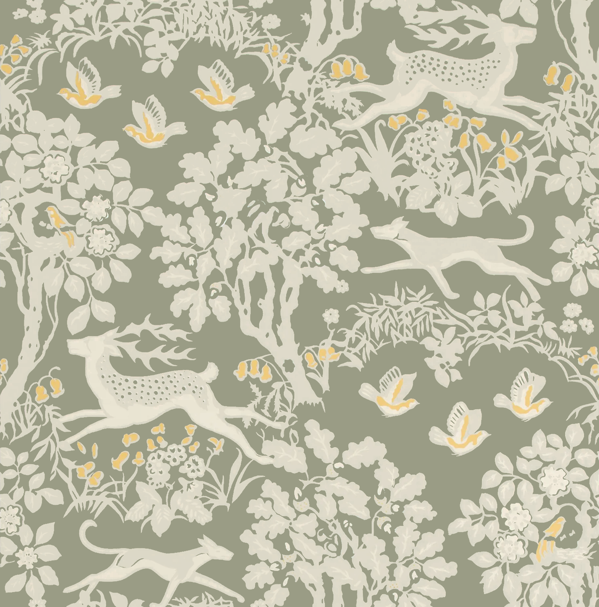 Lee Jofa MILLE FLEUR WP SILVER Wallpaper