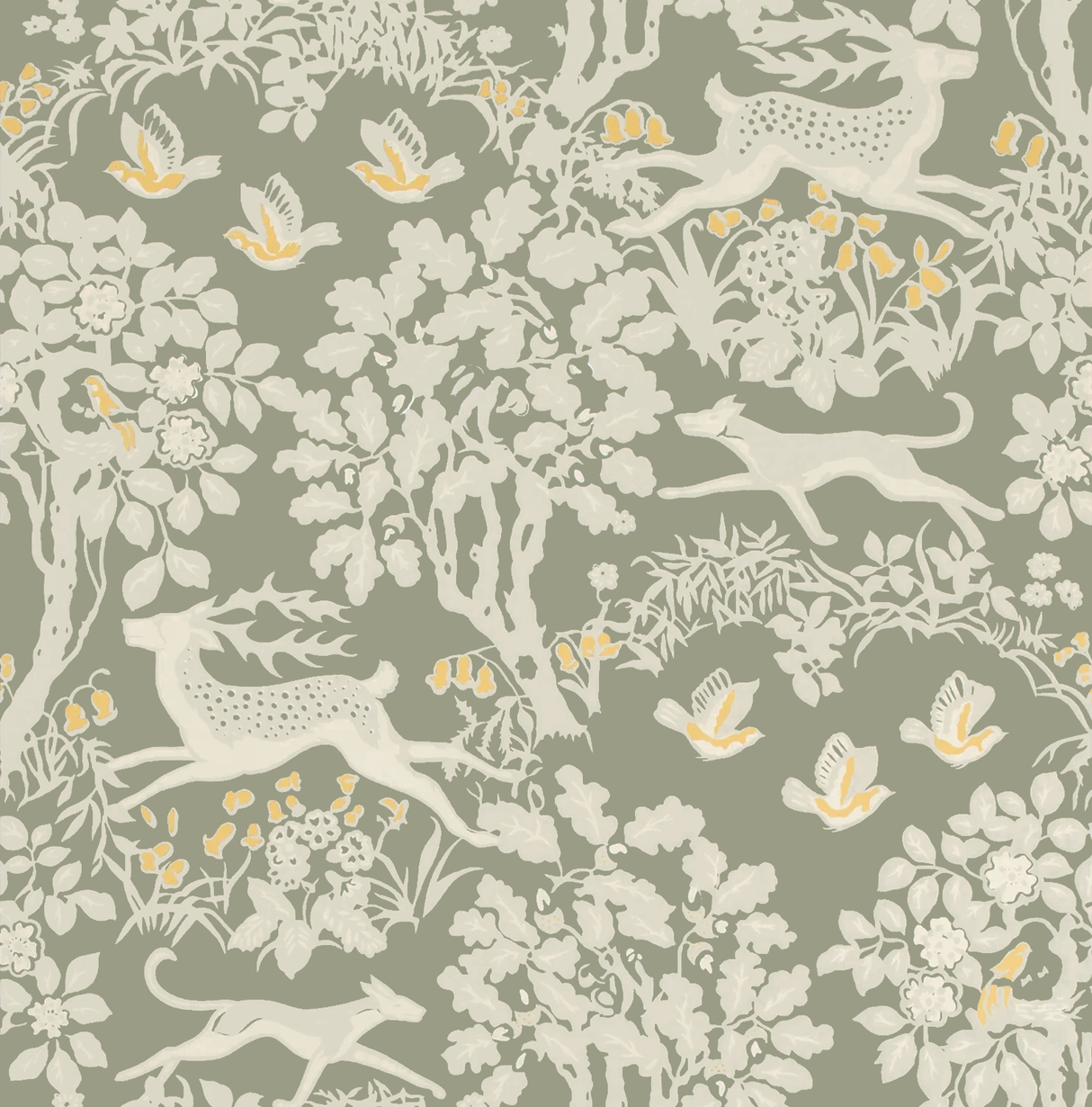 Lee Jofa MILLE FLEUR WP SILVER Wallpaper