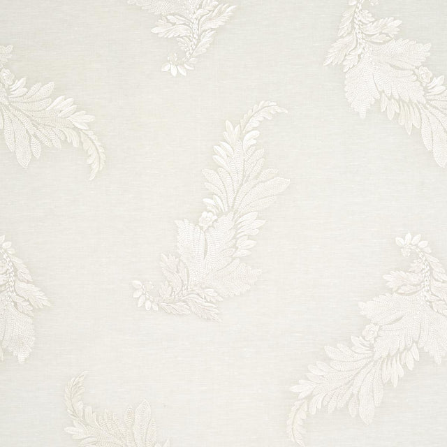 Schumacher Contessa Embroidered Sheer Ivory Fabric