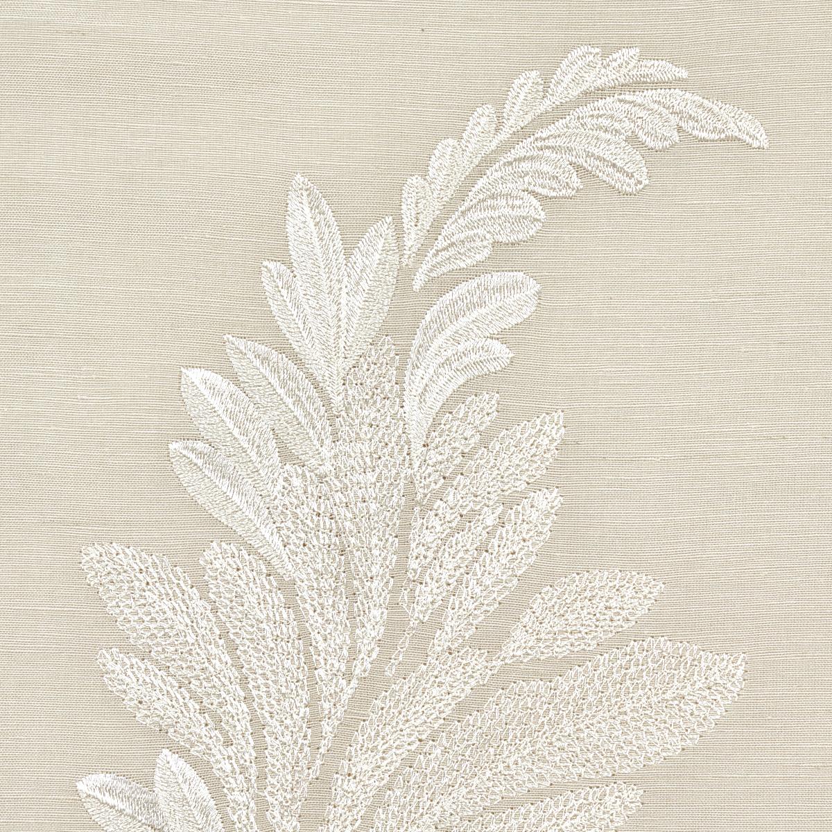 Schumacher Contessa Embroidered Sheer Pearl Fabric