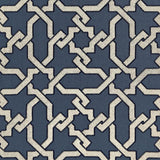 Schumacher Cordoba Embroidery Indigo Fabric