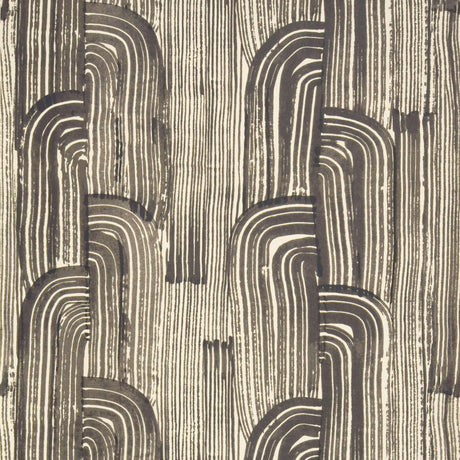 Lee Jofa CRESCENT PAPER EBONY/CREAM Wallpaper