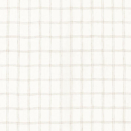 Schumacher Da Vinci Sheer Ivory / Linen Fabric