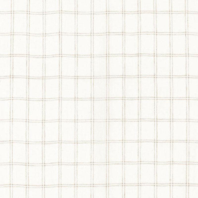 Schumacher Da Vinci Sheer Ivory / Linen Fabric