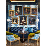 Schumacher Darya Ikat Sidewall Sky Wallpaper