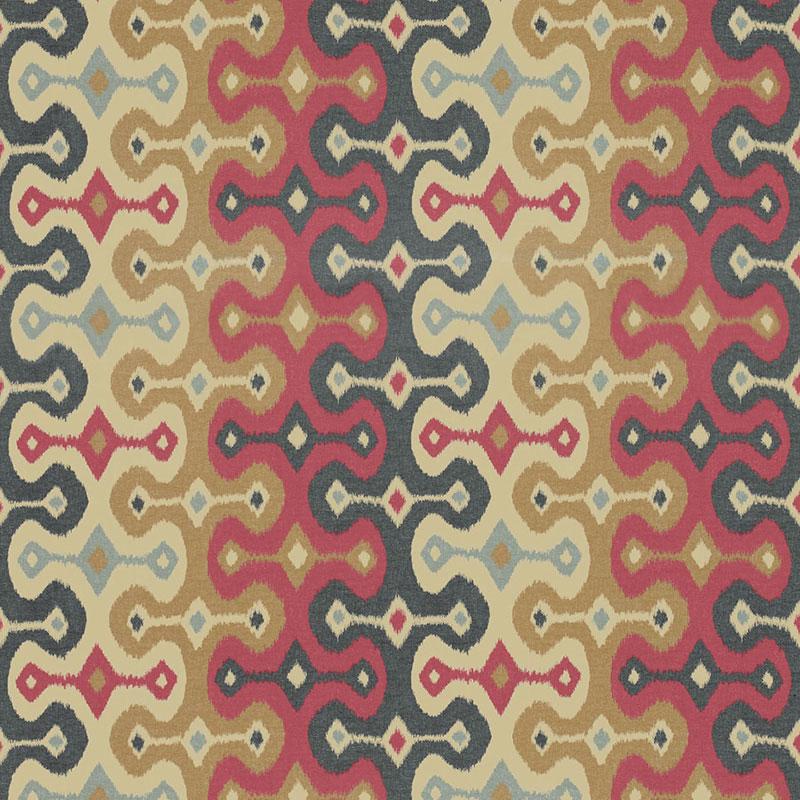 Schumacher Darya Ikat Sidewall Spice Wallpaper