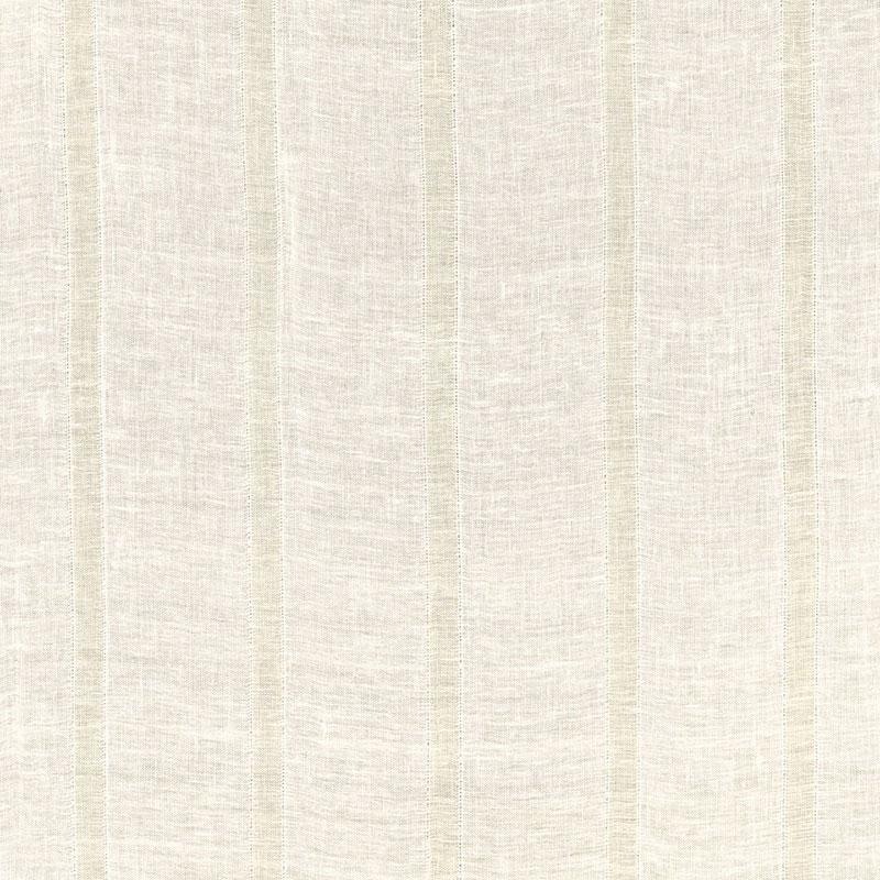 Schumacher Elba Linen Stripe Sheer Ivory / Oat Fabric