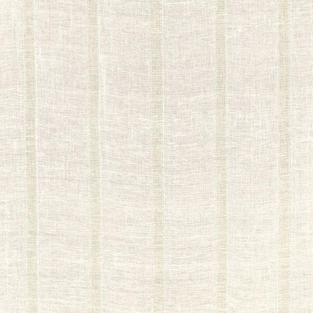Schumacher Elba Linen Stripe Sheer Ivory / Oat Fabric