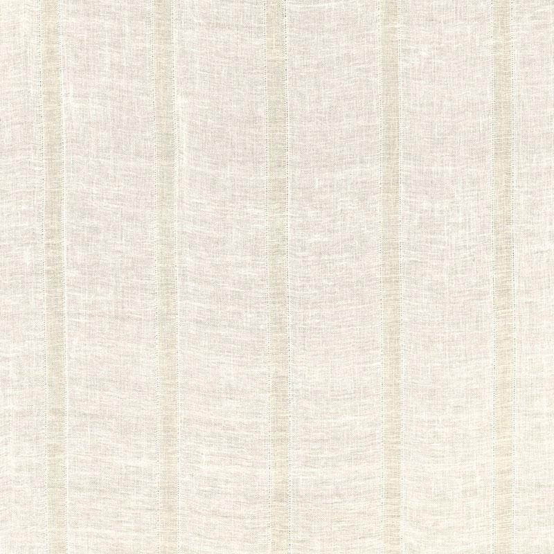 Schumacher Elba Linen Stripe Sheer Ivory / Oat Fabric