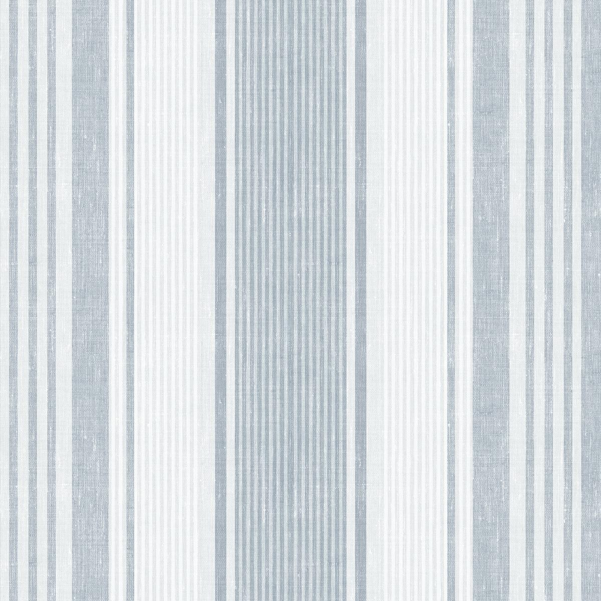 Borastapeter Linen Stripe Blue Wallpaper