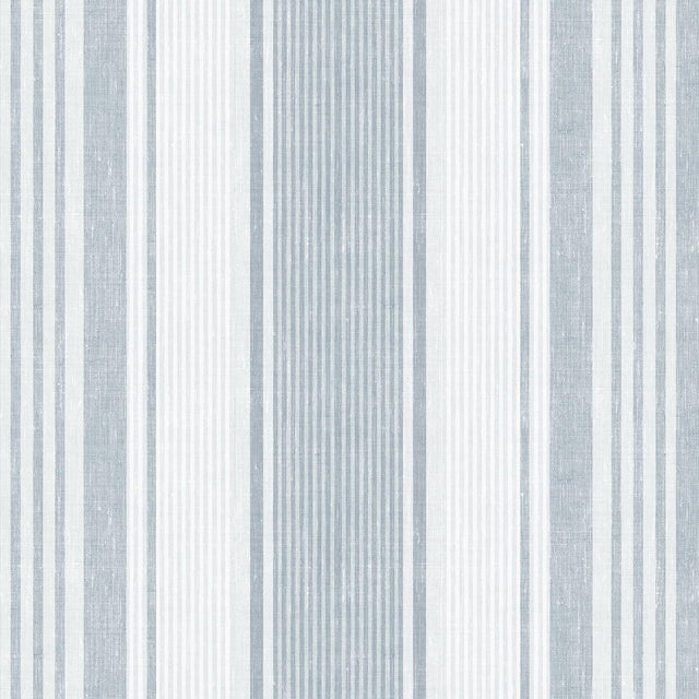 Borastapeter Linen Stripe Blue Wallpaper