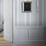 Borastapeter Linen Stripe Blue Wallpaper