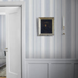 Borastapeter Linen Stripe Blue Wallpaper