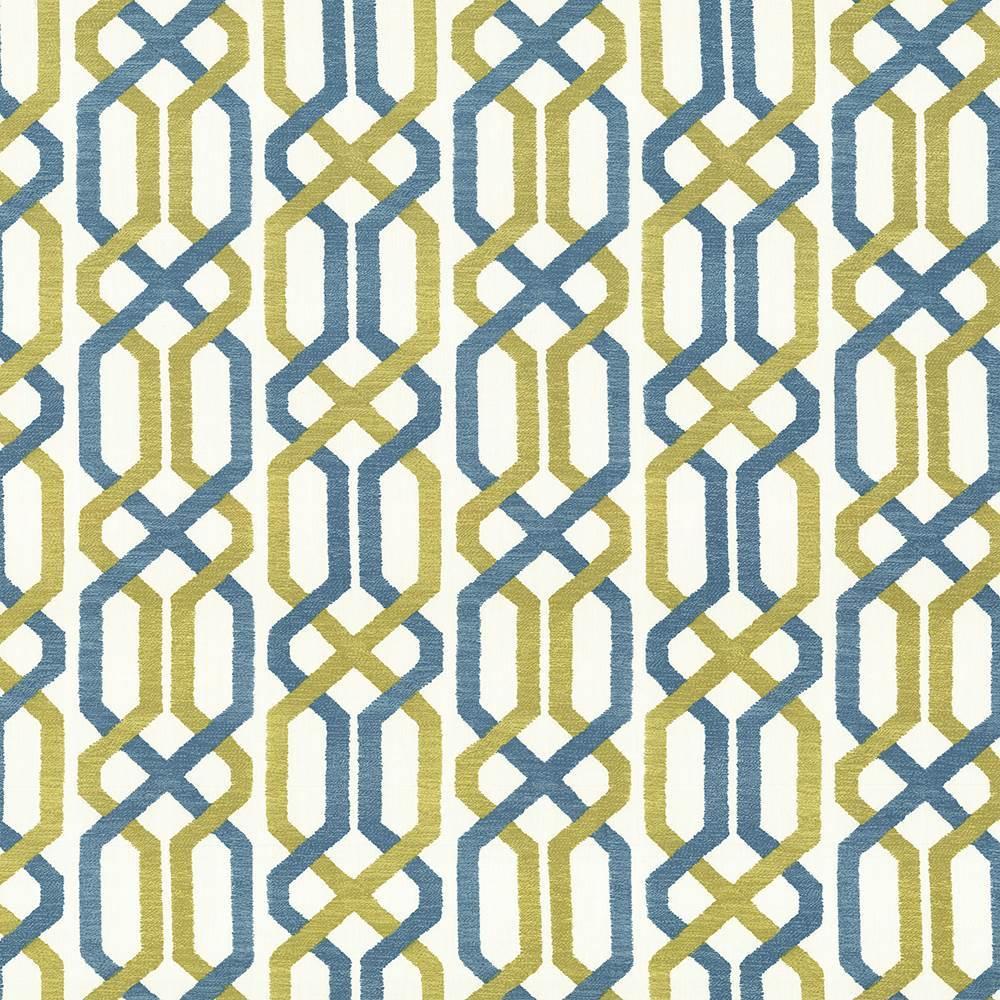 Kasmir Maze Fret Split Pea Fabric