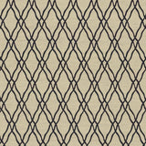 Kasmir Meander Trellis Black Fabric