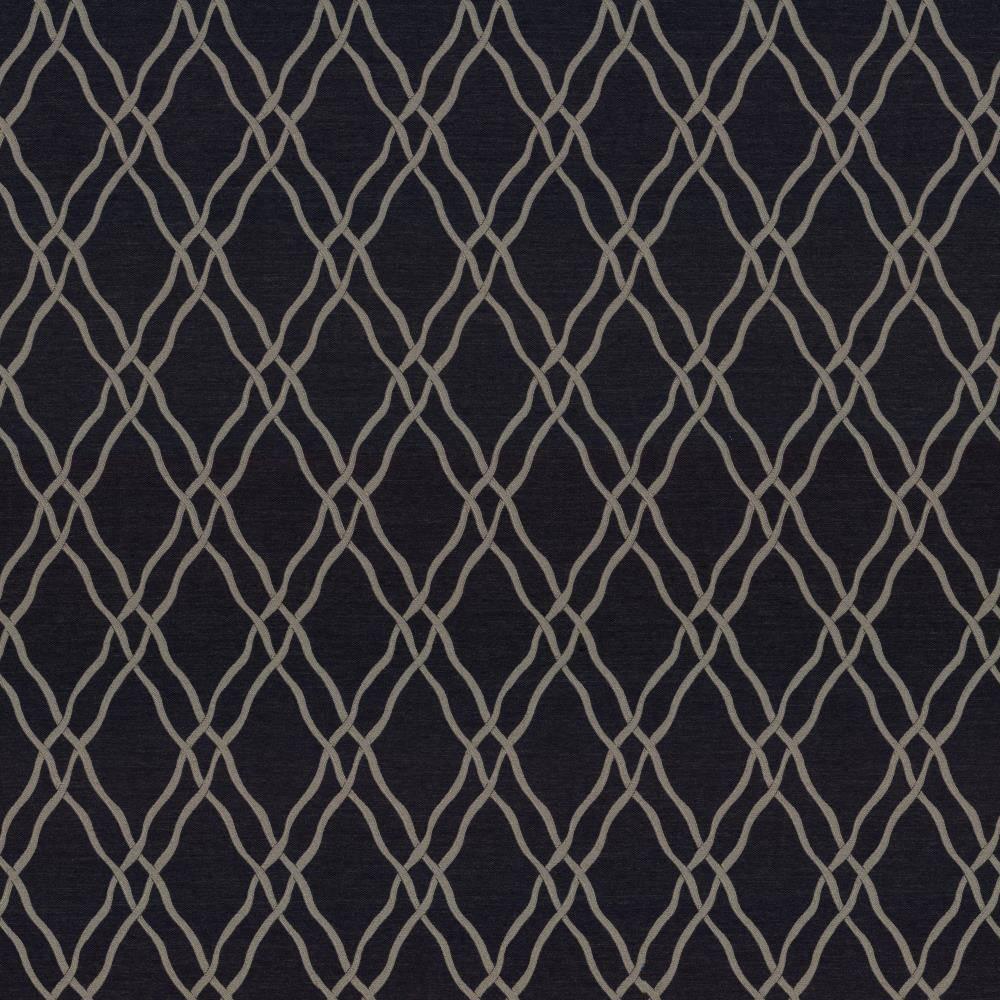 Kasmir Meander Trellis Charcoal Fabric