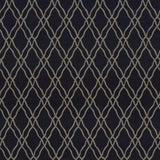 Kasmir Meander Trellis Charcoal Fabric