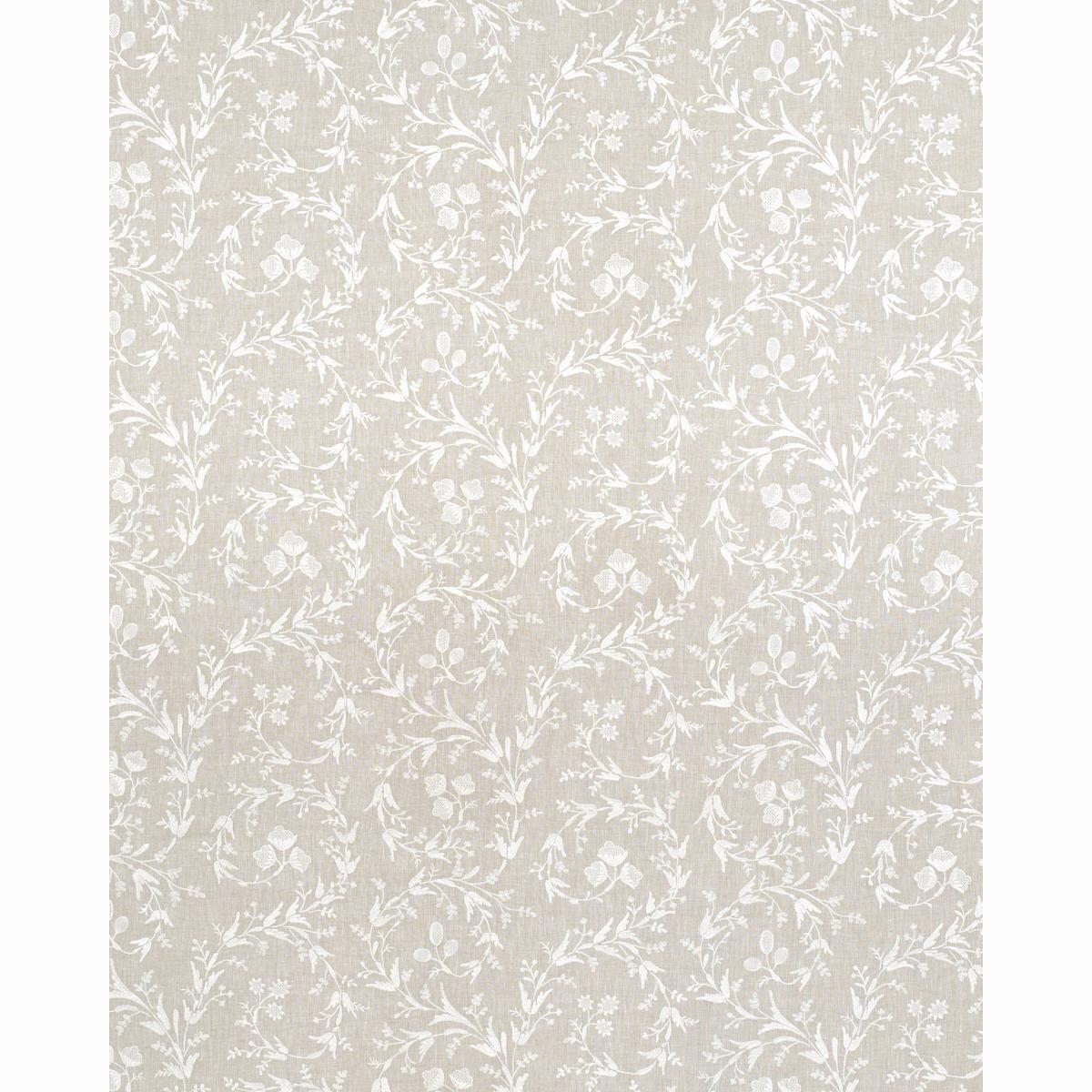 Schumacher Fiorentina Embroidered Sheer Oat Fabric