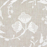 Schumacher Fiorentina Embroidered Sheer Oat Fabric