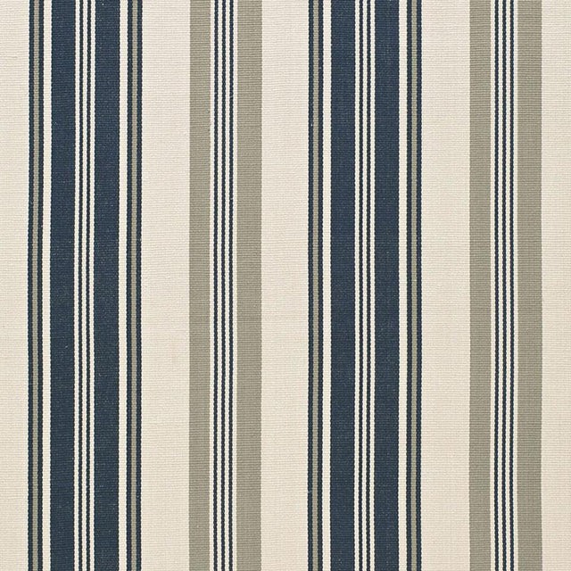 Schumacher Fjord Stripe Indigo Fabric