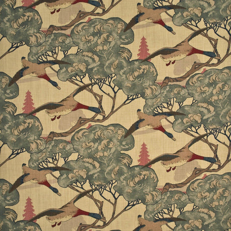 Mulberry FLYING DUCKS CAMEL/GREY Fabric