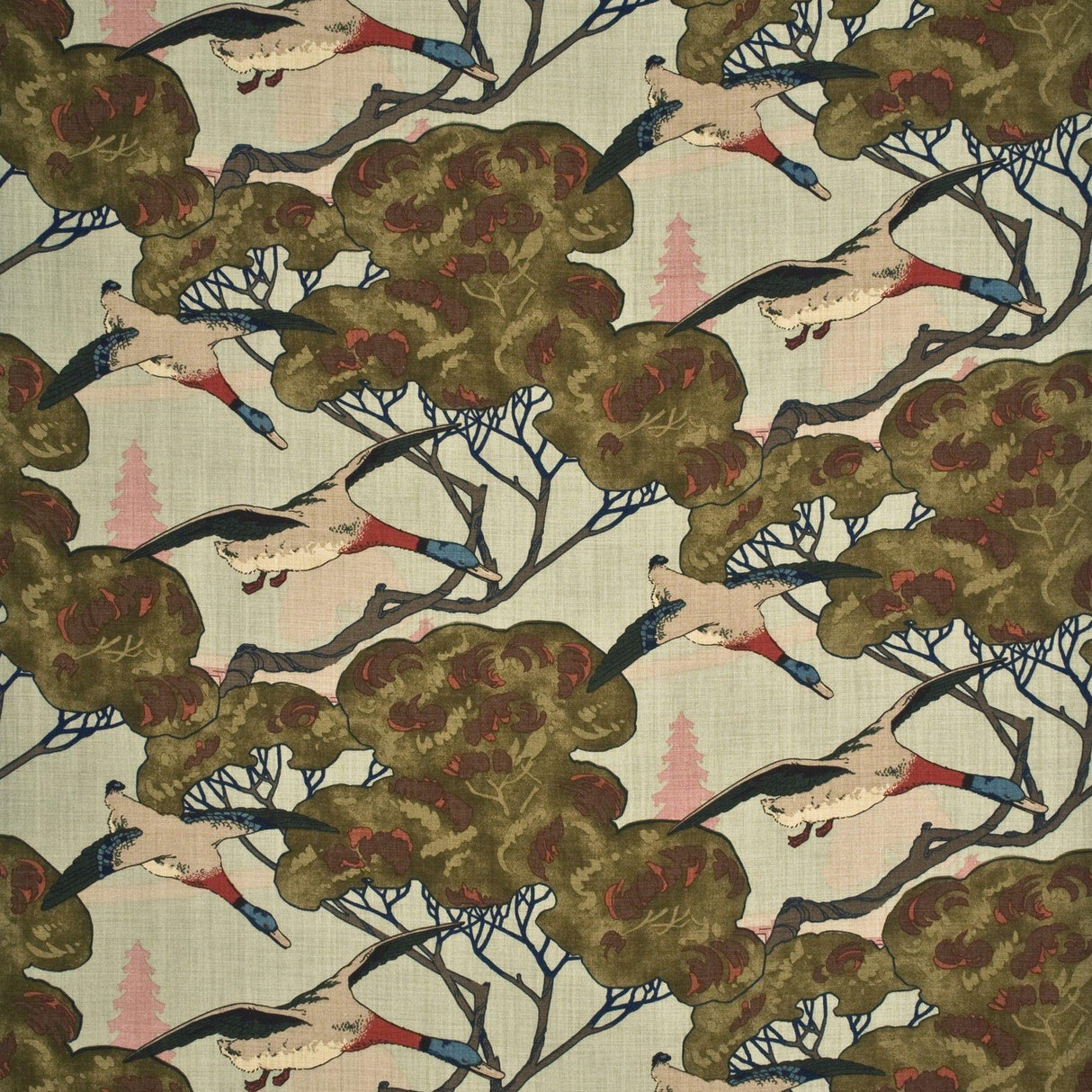 Mulberry FLYING DUCKS SKY Fabric