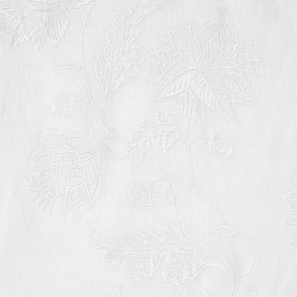 Schumacher Gabriella Embroidered Sheer Ivory Fabric