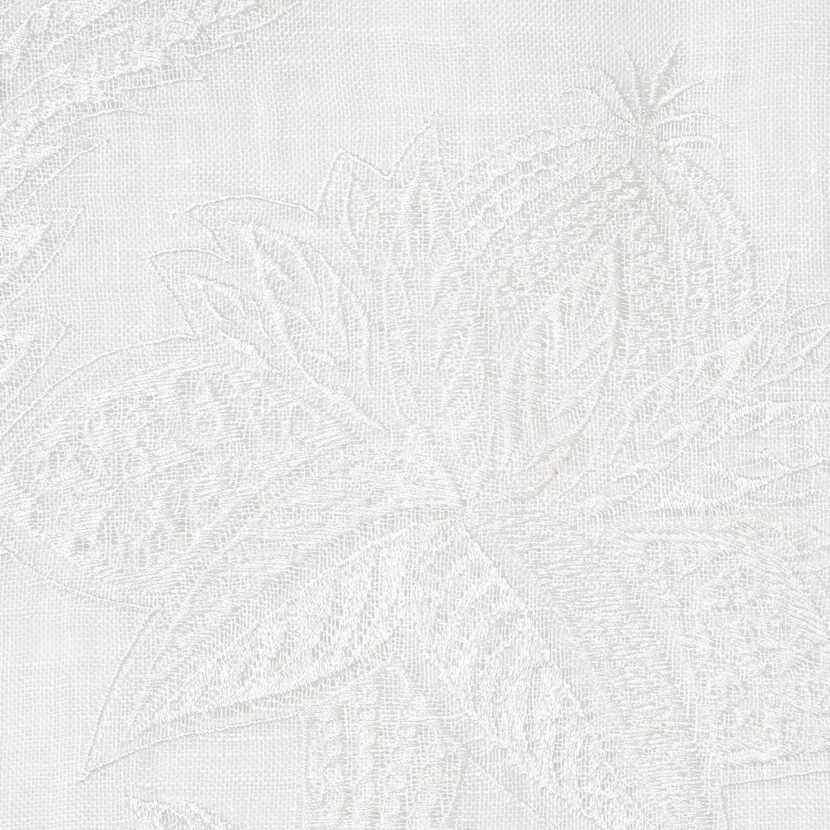 Schumacher Gabriella Embroidered Sheer Ivory Fabric
