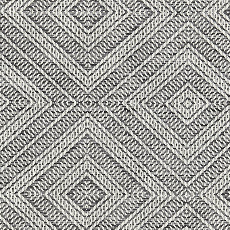 Schumacher Tortola Indoor/Outdoor Oxford Grey Fabric